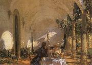 John Singer Sargent Breakfast in the Loggia oil on canvas